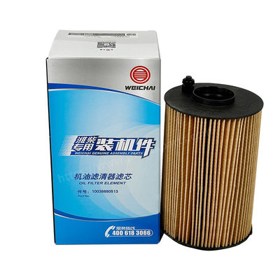 อะไหล่เครื่องยนต์ Weichai ธาตุกรองน้ํามัน 10038880513 สําหรับรถบรรทุก FAW Jiefang